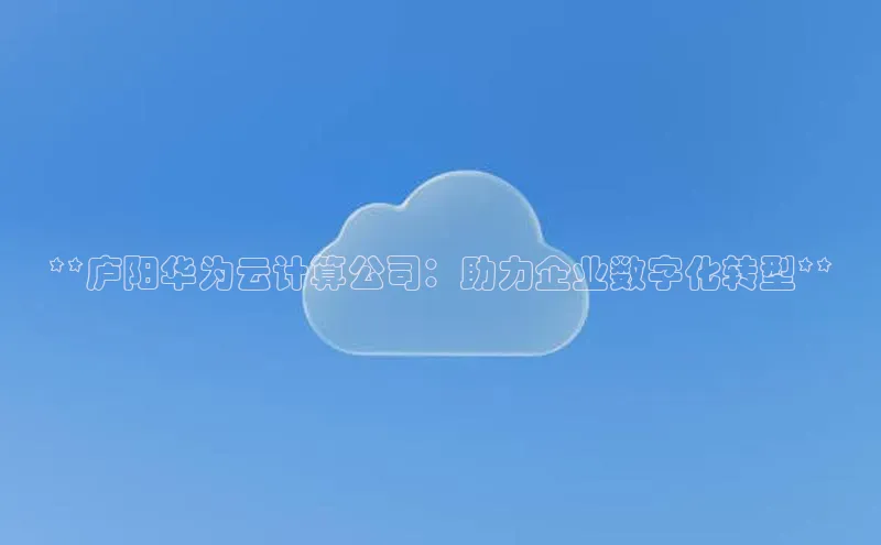 凯捷轻美电器**庐阳华为云计算公司：助力企业数字化转型**